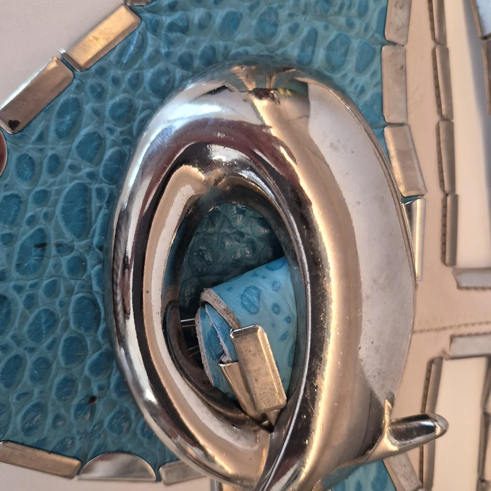 Vintage Silver and Turquoise Women's Belt - Picture 2 of 7